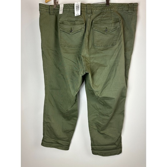 NWT Torrid Crop Twill Military Pants Olive Green Utility Women's Plus Size 26 - Picture 6 of 13